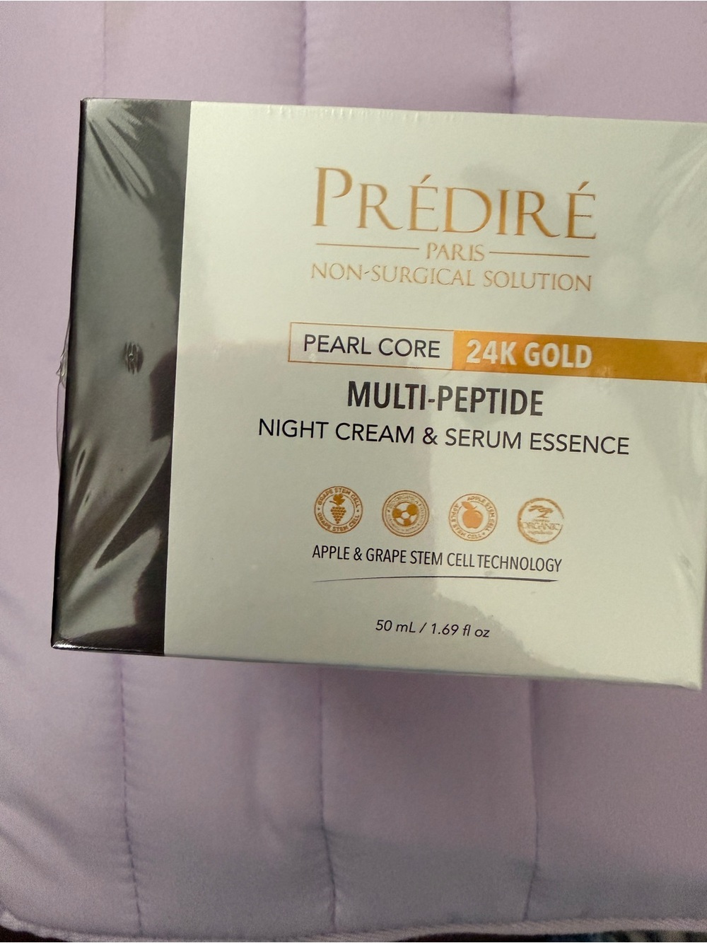 Prédiré Pearl Core 24K Gold Multi-Peptide Night Cream & Serum — White & Gold
